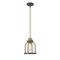 Z-Lite Burren 1 Light Mini Pendant, Bronze + Brass And Clear Seedy 337MP-BRZ+HB - alternate 4